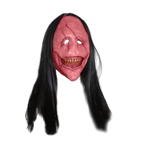 Poo4kark Old Man Gesichtsmaske Für Halloween Karneval Cosplay Kostüm Kostüm Party, Realistische Face Cover Vollkopf Gesichtsbedeckung Für Männer Frauen (Rot Face, 1:1) von Poo4kark