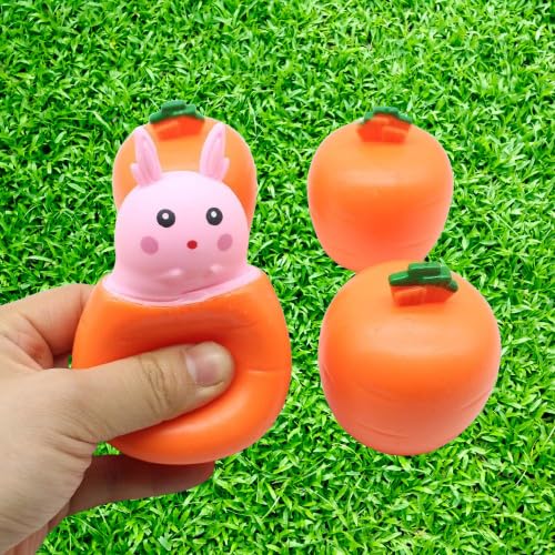 Poo4kark Rettich-Kaninchen-, süßes Tier-Stress- für Kinder Erwachsene, perfekt gegen Angst (B, 6.8x5.8cm) von Poo4kark
