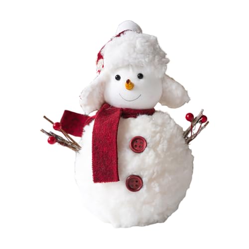Poo4kark Schneemann Puppe Weiche Dekorationsfigur Für Kindergarten Dekor (White, 14x18cm) von Poo4kark