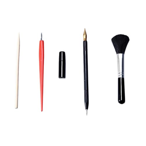 Poo4kark -Set, 5-teiliges Kratz-Zeichenwerkzeug-Set. Entfesseln Sie Ihre Kreativität mit Reveal Art. Perfekt für Kinder Erwachsene, pädagogisches DIY-Bastelprojekt, 10 ml (Black, 16.8x1x1cm) von Poo4kark