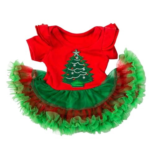 Poo4kark Weihnachten Exquisite 18-Mädchenpuppenkleidung und -Accessoires Mädchenpuppenkleider Lässige Outfits mit Gürteltasche und Plüschhund Kindergeburtstagsfeier (Puppe Nicht im (Red #5, One Size) von Poo4kark