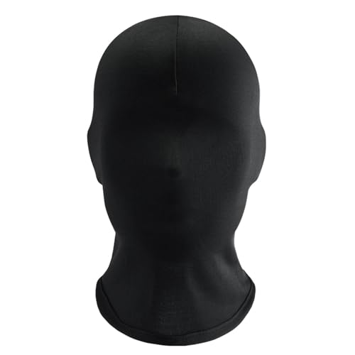 Poo4kark Wolf Gesichtsmaske Für Halloween Karneval Cosplay Kostüm Kostüm Party, Realistische Face Cover Vollkopf Gesichtsbedeckung Für Männer Frauen (Schwarz, 1:1) von Poo4kark
