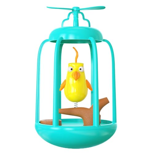 Poo4kark im Käfig Katzenspielzeug Vogelkäfig Katzenspielzeug im Käfig Katzenspielzeug Interaktives Tumbler Katzenspielzeug Quietschsimulation Vogelkäfig (Sky Blue, 19.5X11.5cm) von Poo4kark