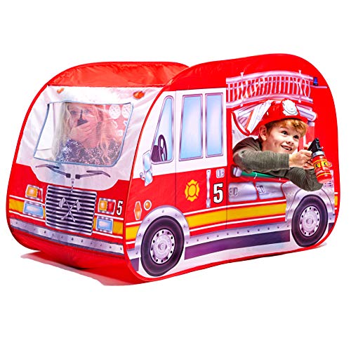 Pop-Up-Spielzelt für Kinder, entworfen wie ein Feuerwehrauto, ideal für Feuerwehrmann Sam-Spielzelt, Spielhaus, Spielzelt, tolle Feuerwehr für Kinder, Spielzeug für Feuerwehrauto. Pop-Up-Spielzelt für Kinder, entworfen wie ein Feuerwehrauto, ideal für Feuerwehrmann Sam-Spielzelt, Spielhaus, Spielzelt, tolle Feuerwehr für Kinder, Spielzeug für Feuerwehrauto. von Pop It Up