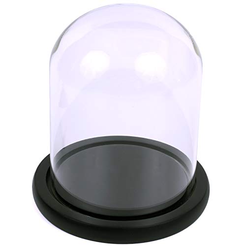 Hochwertige Echtglas-Vitrine rund mit schwarzer Basis für eine Pop! Sammelfigur von Pop Vitrine