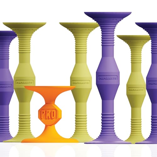 Popdarts Original-Spielset (Lila und Gelb) – Saugnapf-Wurfspiel für drinnen und draußen – Wettbewerb mit einem POP von Popdarts