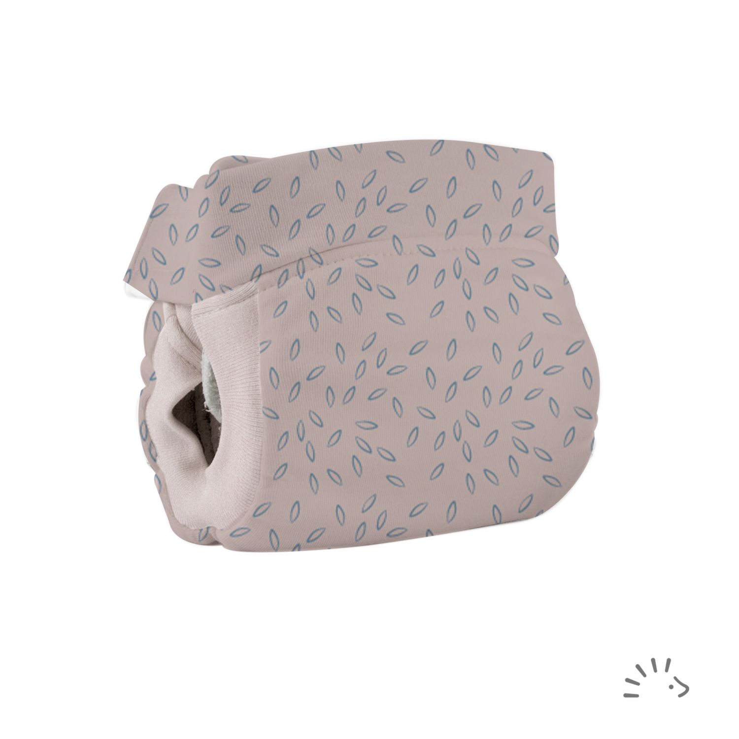 Popolini Easyfree AI3 Windel mit Abhaltefunktion - Beige Leaves M (5 - 10 kg) von Popolini