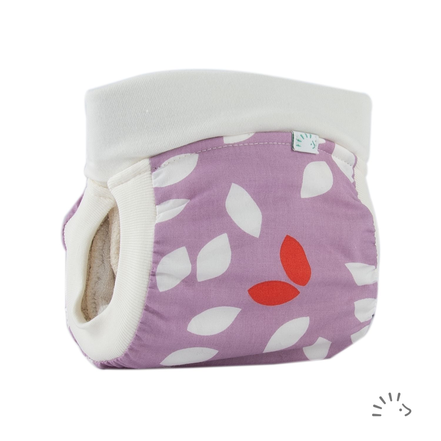 Popolini Easyfree AI3 Windel mit Abhaltefunktion - M (5 - 10 kg) Leaves Violet von Popolini