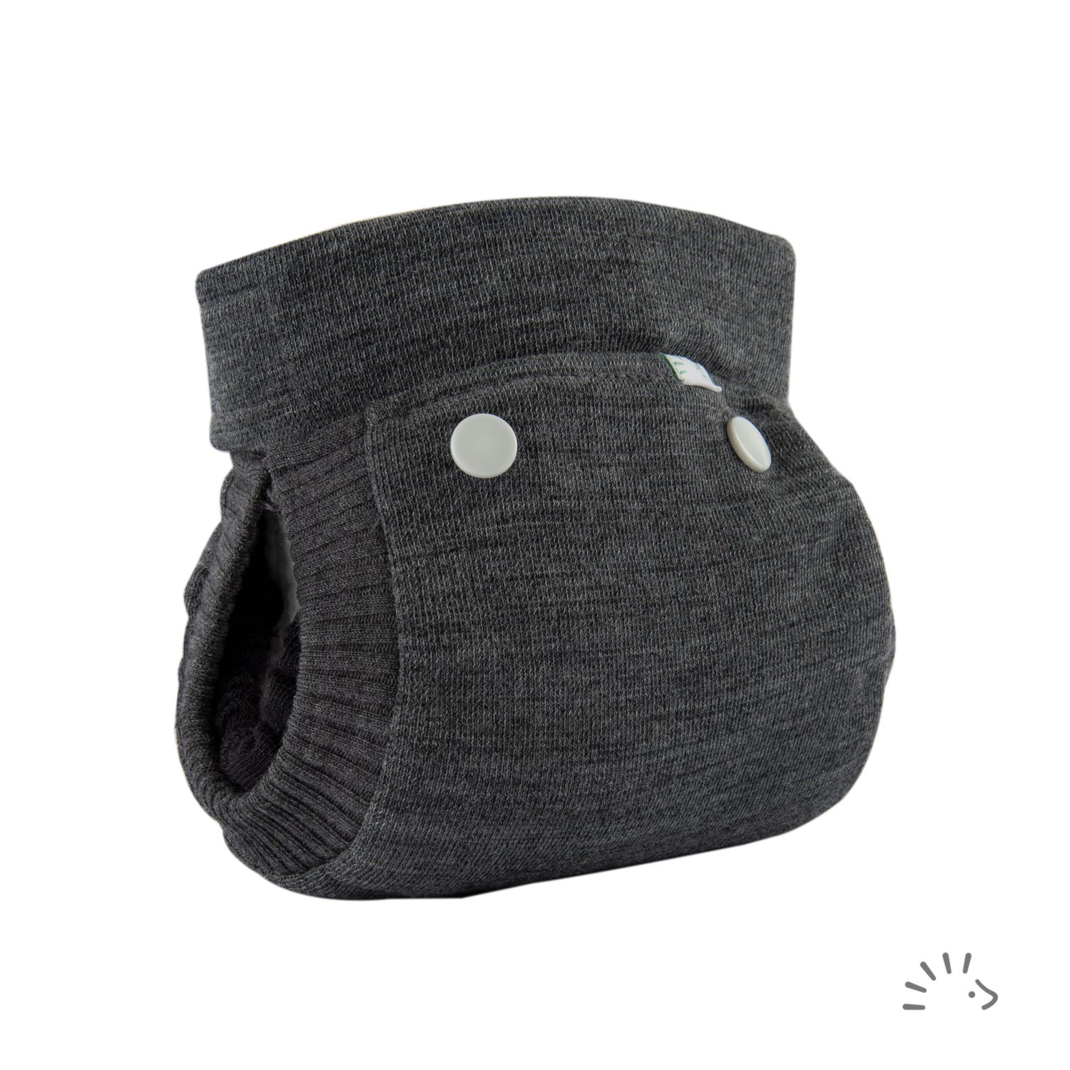 Popolini Easyfree AI3 Wollwindel - S (2,5 - 5 kg) Anthrazit Melange von Popolini