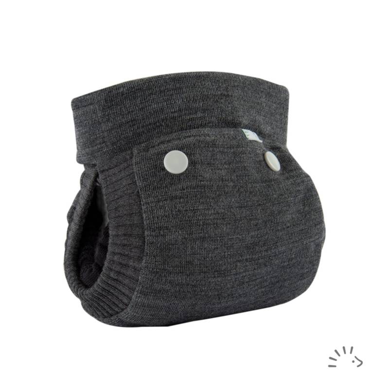 Popolini Easyfree AI3 Wollwindel - S (2,5 - 5 kg) Anthrazit Melange von Popolini