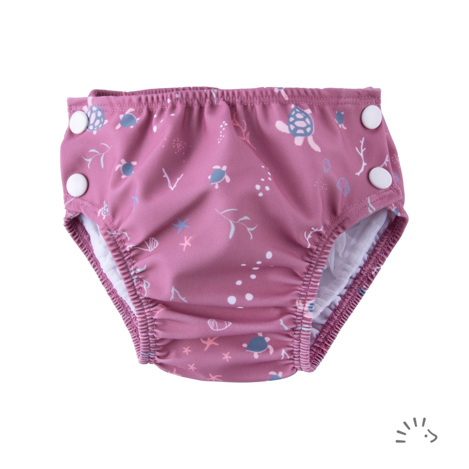 Popolini Schwimmwindel  - Größe S (3-9 kg) Turtle Mauve von Popolini