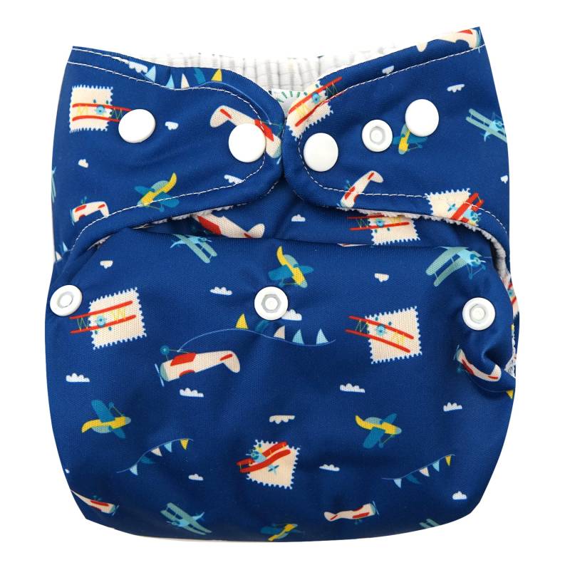 Popolini Snap2Fit Überhose One Size - Blue Planes von Popolini