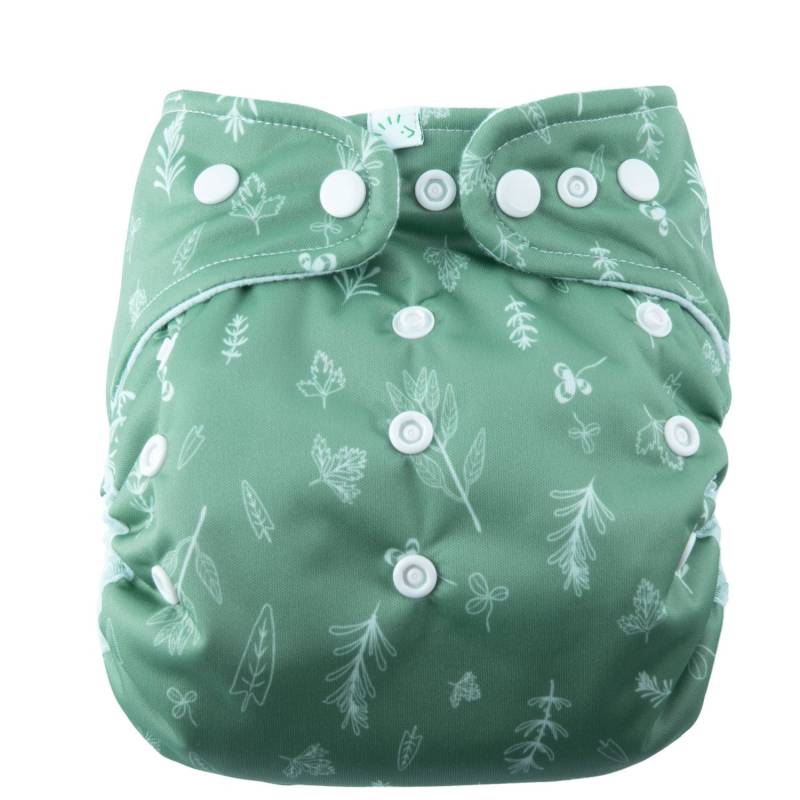 Popolini Snap2Fit Überhose One Size - Green Leaves von Popolini