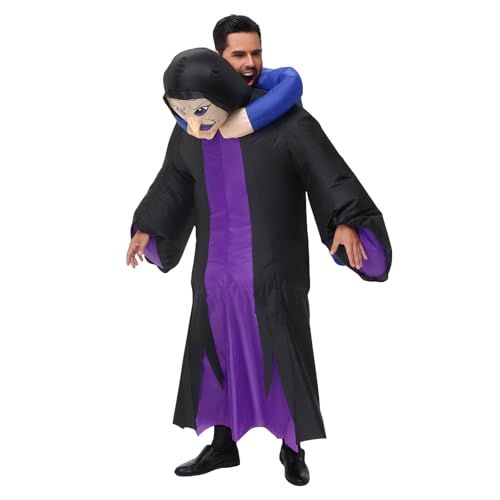 Poptrend Aufblasbares Hexenkostüm für Erwachsene und Kinder, Halloween, lustiges aufblasbares Kostüm, Anzug für Damen und Herren, Urlaub, Party, Cosplay, Kostüme (Erwachsene) von Poptrend