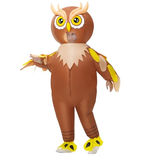 Poptrend Aufblasbares Kostüm Eule für Erwachsene, aufblasbare Eule, Adler, aufblasbar, Kostüme, Halloween-Kostüme, für Männer und Frauen, lustige Kostümparty Poptrend Aufblasbares Kostüm Eule für Erwachsene, aufblasbare Eule, Adler, aufblasbar, Kostüme, Halloween-Kostüme, für Männer und Frauen, lustige Kostümparty von Poptrend