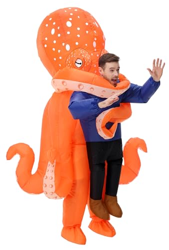 Poptrend Aufblasbare Oktopus Kostüme für Erwachsene Kinder, Aufblasbares Oktopus Halloweenkostüm, Lustiges Oktopuskostüm für Faschingspartys und andere Anlässe (Erwachsene) Poptrend Aufblasbare Oktopus Kostüme für Erwachsene Kinder, Aufblasbares Oktopus Halloweenkostüm, Lustiges Oktopuskostüm für Faschingspartys und andere Anlässe (Erwachsene) von Poptrend
