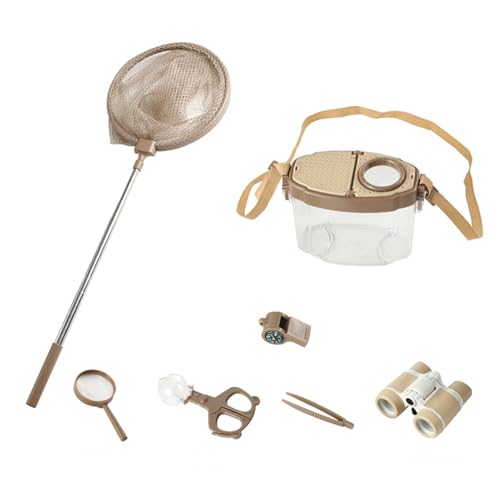 Porceosy 1 Set Critter Catcher Kit mit Viewer Box Teleskop Netz Fernglas Clip Pinzette Lupe Pfeife Kinder Outdoor Natur Erkundung Tier Fangen Beobachtungswerkzeug Kaffee Porceosy 1 Set Critter Catcher Kit mit Viewer Box Teleskop Netz Fernglas Clip Pinzette Lupe Pfeife Kinder Outdoor Natur Erkundung Tier Fangen Beobachtungswerkzeug Kaffee von Porceosy