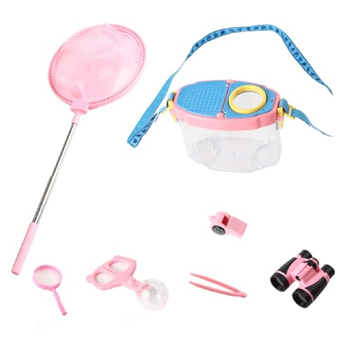 Porceosy 1 Set Critter Catcher Kit mit Viewer Box Teleskop Netz Fernglas Clip Pinzette Lupe Pfeife Kinder Outdoor Natur Erkundung Tier Fangen Beobachtungswerkzeug Rosa Porceosy 1 Set Critter Catcher Kit mit Viewer Box Teleskop Netz Fernglas Clip Pinzette Lupe Pfeife Kinder Outdoor Natur Erkundung Tier Fangen Beobachtungswerkzeug Rosa von Porceosy
