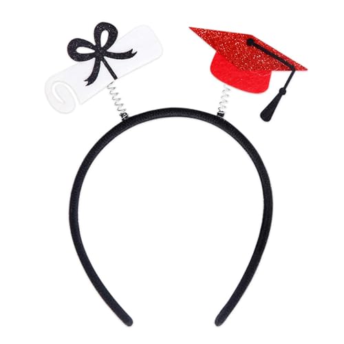 Porceosy Bachelor Hat Insert Hair Hoop Memorable Graduation Decor Graduation Hat Decor Headband Lightweight Graduation Party Decoration Selfie Props E von Porceosy