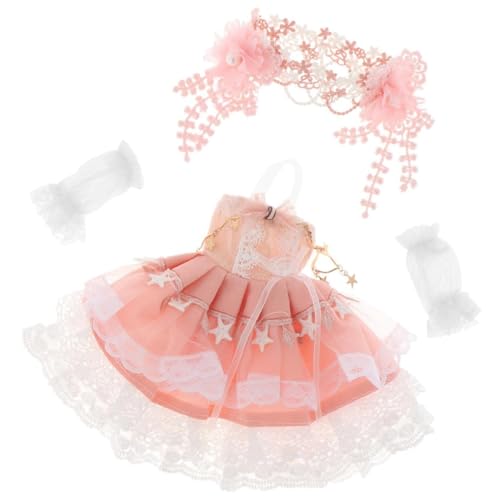 12 -Zoll -Puppenkleidung, Babypuppenkleidung, süßes Spitzen -Babypuppenkleid mit Haarzubehör, Puppenkleidung für 12 Zoll Puppen 12 -Zoll -Puppenkleidung, Babypuppenkleidung, süßes Spitzen -Babypuppenkleid mit Haarzubehör, Puppenkleidung für 12 Zoll Puppen von Porgeel