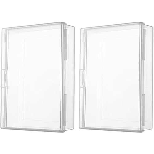 2PCS -Kartenspielspeicher 4x2x1 '' Transparent PP Card Deck Box mit sicherem Clasp Easy Open and Close Game Holder für Karten, Bankkarten und Zubehör von Porgeel