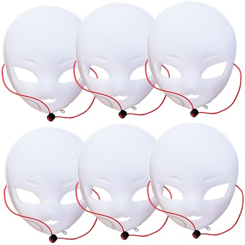 Big Eye Fursuit Headmaske, 6pcs PVC Weiße Maske mit Riemen, DIY -Malkostüm, Halloween für Kawaii Masquerade Cosplay Big Eye Fursuit Headmaske, 6pcs PVC Weiße Maske mit Riemen, DIY -Malkostüm, Halloween für Kawaii Masquerade Cosplay von Porgeel
