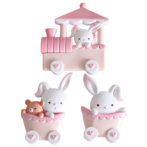 Bunny Cake Toper, 3pcs/Set PVC Bunny Figur mit Mini -Zug, dekorative Hasenfigur für Geburtstagstorte Dekoration Dollhouse Fairy Garden Ornamente Bunny Cake Toper, 3pcs/Set PVC Bunny Figur mit Mini -Zug, dekorative Hasenfigur für Geburtstagstorte Dekoration Dollhouse Fairy Garden Ornamente von Porgeel