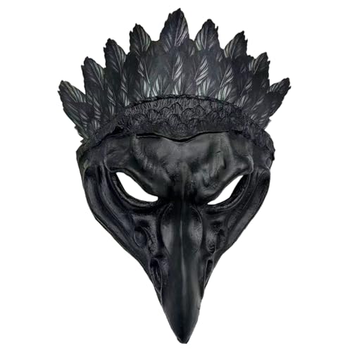 Eagle Mask Exquisite strukturierte PU Halloween Maske Lifelike Vogelkostüm für Mardi Gras Day Maskerade Cosplay Party von Porgeel