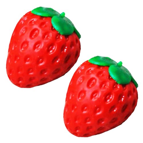 Erdbeerspielzeug für Kinder 3+, 2pcs weiche Safer -Erdbeer -Spielzeugstress Relief Gefälschte Erdbeeren entzückende süße Dekor für Geschenke Partydekorationen Erdbeerspielzeug für Kinder 3+, 2pcs weiche Safer -Erdbeer -Spielzeugstress Relief Gefälschte Erdbeeren entzückende süße Dekor für Geschenke Partydekorationen von Porgeel