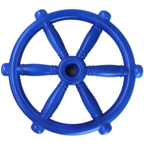 Lenkradspielzeug 12x12inch Feste Farbe realistischer Kinder Lenkrad 360 ° Rotatable Plastik für Spielplatz Swing Pirat Ship, Blau, Blau Lenkradspielzeug 12x12inch Feste Farbe realistischer Kinder Lenkrad 360 ° Rotatable Plastik für Spielplatz Swing Pirat Ship, Blau, Blau von Porgeel