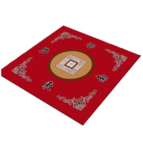 Mahjong Mat 32x32 '' Anti-Slip Mahjong Tischmatte Rauschreduktion für Tisch weich & wegen-resistentes Spiel für Poker, Karte, Board & Tile Games Red Mahjong Mat 32x32 '' Anti-Slip Mahjong Tischmatte Rauschreduktion für Tisch weich & wegen-resistentes Spiel für Poker, Karte, Board & Tile Games Red von Porgeel