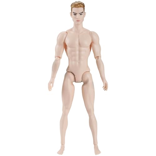 Porgeel 1/6 Skala Actionfigur Multi -Gelenk -Fähigkeit männlicher muskulärer Aktion Figure Körper mit Kopf für Display -Puppensammlung, weiß von Porgeel