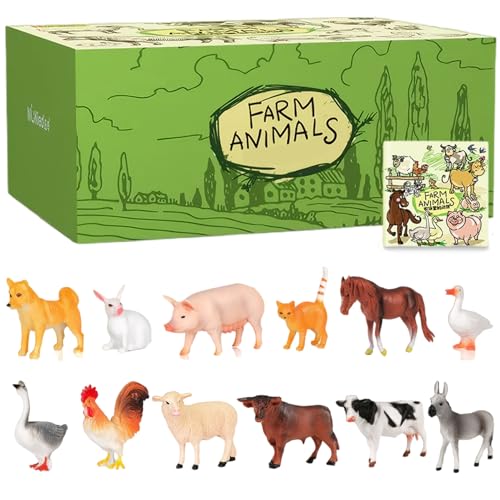 Porgeel 12pcs Nutztiere Set, realistische Farm -Tierspielzeuge umfassen Hahn, Ziege, Bulle und mehr pädagogische Lernspielzeug Geburtstagsgeschenkkuchen -Toper -Tierfiguren für Kinder Jungen Mädche Porgeel 12pcs Nutztiere Set, realistische Farm -Tierspielzeuge umfassen Hahn, Ziege, Bulle und mehr pädagogische Lernspielzeug Geburtstagsgeschenkkuchen -Toper -Tierfiguren für Kinder Jungen Mädche von Porgeel