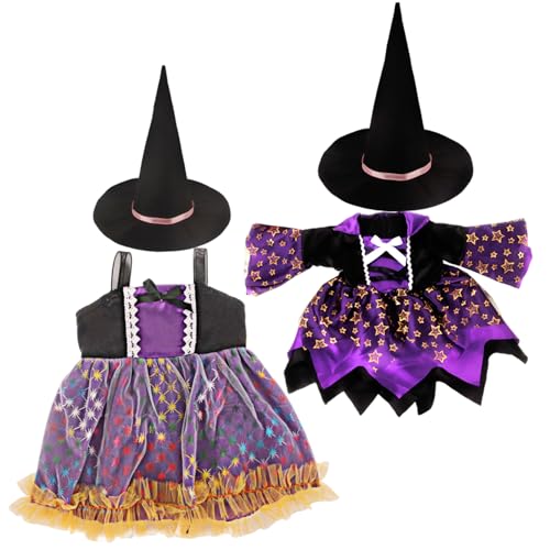 Porgeel 2 Sets 18 Zoll Puppenkleidung und Accessoires enthalten Hexenhut Kleid & Schuhe hübsche Puppenkleidung für Halloween Kostü Porgeel 2 Sets 18 Zoll Puppenkleidung und Accessoires enthalten Hexenhut Kleid & Schuhe hübsche Puppenkleidung für Halloween Kostü von Porgeel