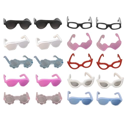 Porgeel 20 Paar Puppenbrille Sonnenbrille Plastikpuppen mit 10 Stilen Porgeel 20 Paar Puppenbrille Sonnenbrille Plastikpuppen mit 10 Stilen von Porgeel