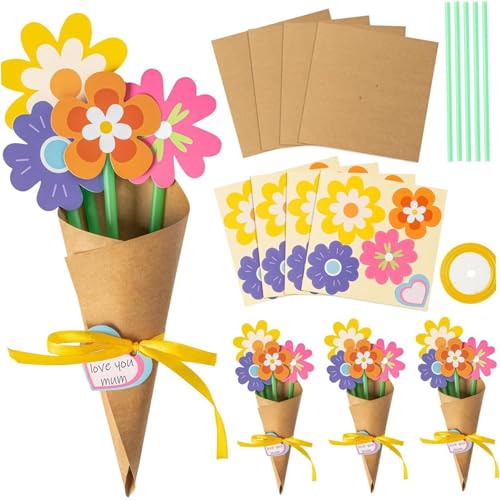 Porgeel 24 Set Paper Flowers für Handwerksspaß DIY Papierblume Bouquet Craft Kit Muttertag Bouquet Kit dankbares Geschenk für Frauen Mama Porgeel 24 Set Paper Flowers für Handwerksspaß DIY Papierblume Bouquet Craft Kit Muttertag Bouquet Kit dankbares Geschenk für Frauen Mama von Porgeel