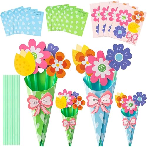 Porgeel 24 Set Paper Flowers für Handwerksspaß DIY Papierblume Bouquet Kit Muttertag Handwerk Blumen dankbar Geschenk für Frauen Mama Porgeel 24 Set Paper Flowers für Handwerksspaß DIY Papierblume Bouquet Kit Muttertag Handwerk Blumen dankbar Geschenk für Frauen Mama von Porgeel