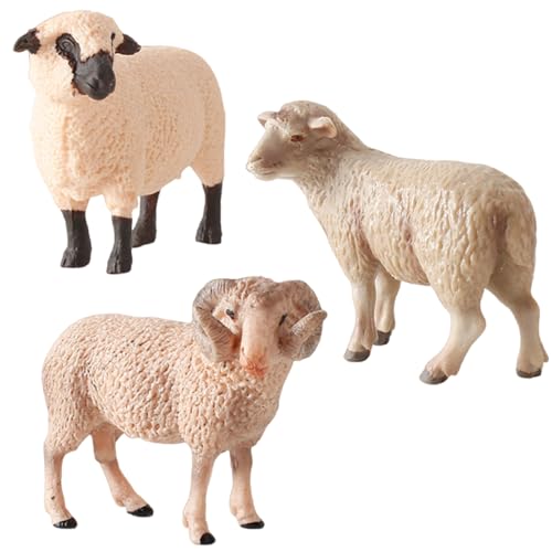 Porgeel 3pcs Schaftier Figuren Set, realistische Farmtiere Spielzeug PVC Schafe Tierfiguren Bildungslernspielzeug Geburtstagsgeschenkkuchen Topper Tier Figuren für Kinder Jungen Mädchen Porgeel 3pcs Schaftier Figuren Set, realistische Farmtiere Spielzeug PVC Schafe Tierfiguren Bildungslernspielzeug Geburtstagsgeschenkkuchen Topper Tier Figuren für Kinder Jungen Mädchen von Porgeel