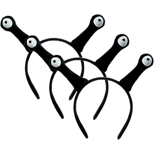 Porgeel 3pcs Snail Stirnband zum Waschen von Gesicht, Antennen -Design -Schneckenstirnband, Kinderstirnbänder für Maskerade Party Dekoration kreative Kopfschmuckpartyversorgungen Foto -Requisiten von Porgeel