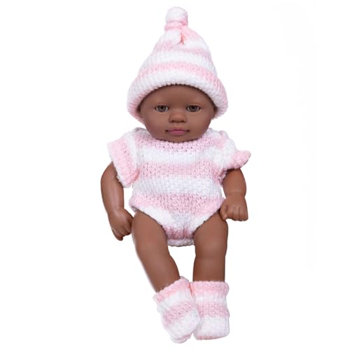 Porgeel Babypuppe, 7 Zoll Vinyl Ganzkörper reales Leben Miniaturrealistische Babypuppe mit Accessoires Geschenken für Kinder Mädchen, Stil 2 Porgeel Babypuppe, 7 Zoll Vinyl Ganzkörper reales Leben Miniaturrealistische Babypuppe mit Accessoires Geschenken für Kinder Mädchen, Stil 2 von Porgeel