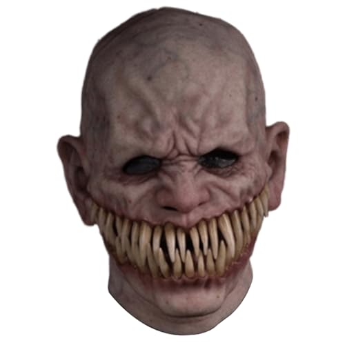 Porgeel Beängstigende Maske Silikon scharfe Zähne realistische Masken für Erwachsene menschliches Gesicht Halloween Requisiten für Porgeel Beängstigende Maske Silikon scharfe Zähne realistische Masken für Erwachsene menschliches Gesicht Halloween Requisiten für von Porgeel