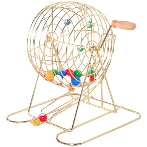 Porgeel Bingo-Set handgekurbeltes Bingo-Spielset enthält 1 Cage & 50 Bälle Bingable Metal -Spiel mit Folie für Party, Jahresversammlung, Karneval Porgeel Bingo-Set handgekurbeltes Bingo-Spielset enthält 1 Cage & 50 Bälle Bingable Metal -Spiel mit Folie für Party, Jahresversammlung, Karneval von Porgeel