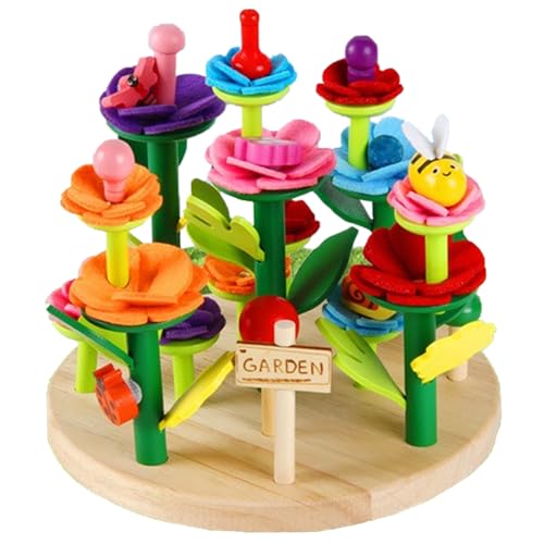Porgeel Blumengebäude -Set, Blumengartenbaublock, farbenfrohe Holzspielzeug, Bildungs- und Entwicklungsblock für Kinder, Geschenke für Kinder Porgeel Blumengebäude -Set, Blumengartenbaublock, farbenfrohe Holzspielzeug, Bildungs- und Entwicklungsblock für Kinder, Geschenke für Kinder von Porgeel
