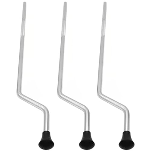 Porgeel Boden Tom-Beine, 3pcs 19, 5 Zoll Metalltrommelständer, Anti-Rutsch-Bass-Trommelbeine, DIY-Ersatzhardware für Percussion-Instrumententeile von Porgeel