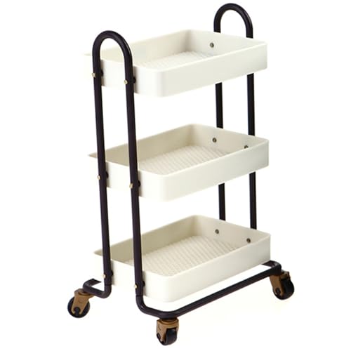 Porgeel Dollhouse Cart auf Rädern 3 Tier Dollhouse Möbel 1/6 Puppenhauszubehör ros Porgeel Dollhouse Cart auf Rädern 3 Tier Dollhouse Möbel 1/6 Puppenhauszubehör ros von Porgeel