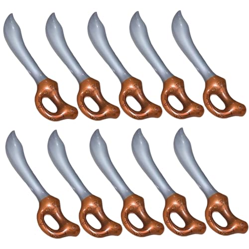 Porgeel Piratenschwert für Kinder, 10pcs 22,8 Zoll aufblasbare Schwerter, lustige Plastik -Blasenschwerter mit Ventil für Partyversorgungen Cosplay Toy Requisiten Porgeel Piratenschwert für Kinder, 10pcs 22,8 Zoll aufblasbare Schwerter, lustige Plastik -Blasenschwerter mit Ventil für Partyversorgungen Cosplay Toy Requisiten von Porgeel