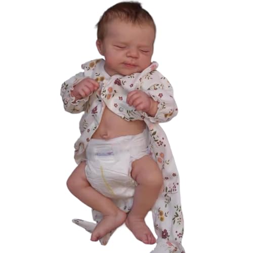 Porgeel Realistische Babypuppe 19 Zoll Silikon Babypuppe Baumwoll Ganzer, Augen schließen lebenseik mit beweglichen Glied Porgeel Realistische Babypuppe 19 Zoll Silikon Babypuppe Baumwoll Ganzer, Augen schließen lebenseik mit beweglichen Glied von Porgeel