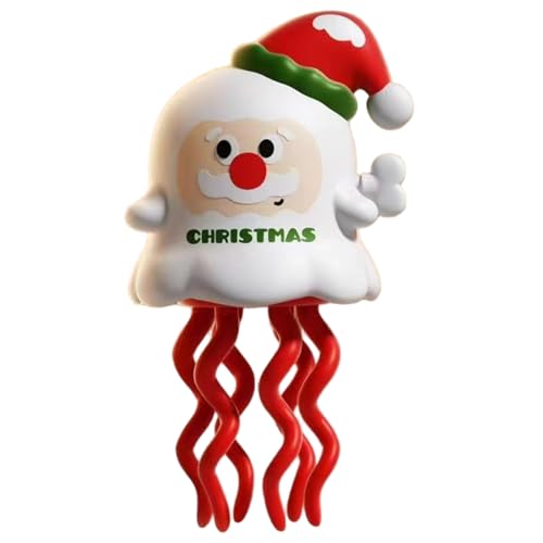 Porgeel Tanztanz Tintenfisch Spielzeug Santa Elch Uhrwerk Tintenfisch Tanz Spielzeug Keine Batterie benötigt Stressabbau für Weihnachtsjungen und Mädchen weiß von Porgeel