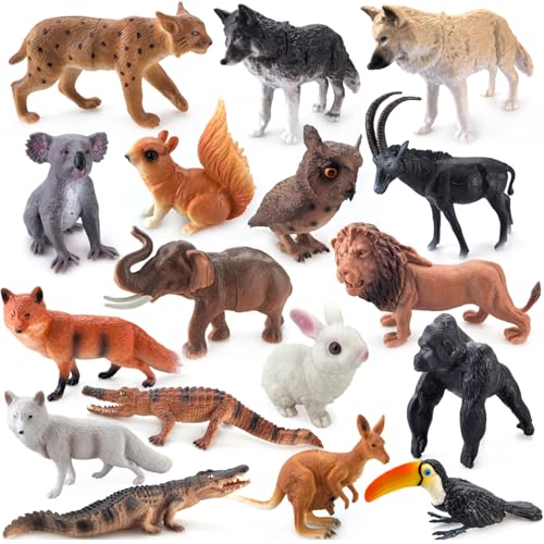 Porgeel Tiere Spielzeug für Kinder, 17pcs/festgelegte realistische Tierfiguren, Bildungsspielzeug für Geburtstagsgeschenke Fun Party Gefälligkeiten Porgeel Tiere Spielzeug für Kinder, 17pcs/festgelegte realistische Tierfiguren, Bildungsspielzeug für Geburtstagsgeschenke Fun Party Gefälligkeiten von Porgeel