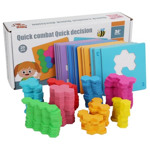 Strategisches Holzblock -Puzzle, Farbe & Formt -Tangram -Puzzle, Bildungsmusterblöcke für Klassenzimmer, Kindergarten, Kinder 3+ Strategisches Holzblock -Puzzle, Farbe & Formt -Tangram -Puzzle, Bildungsmusterblöcke für Klassenzimmer, Kindergarten, Kinder 3+ von Porgeel